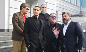 From left to right: Andrew Peter Napolitano, Mario Nawfal, Alexander Dugin, Larry C. Johnson, Konstantin Malofeev // Malofeev Telegram-channel @kvmalofeev